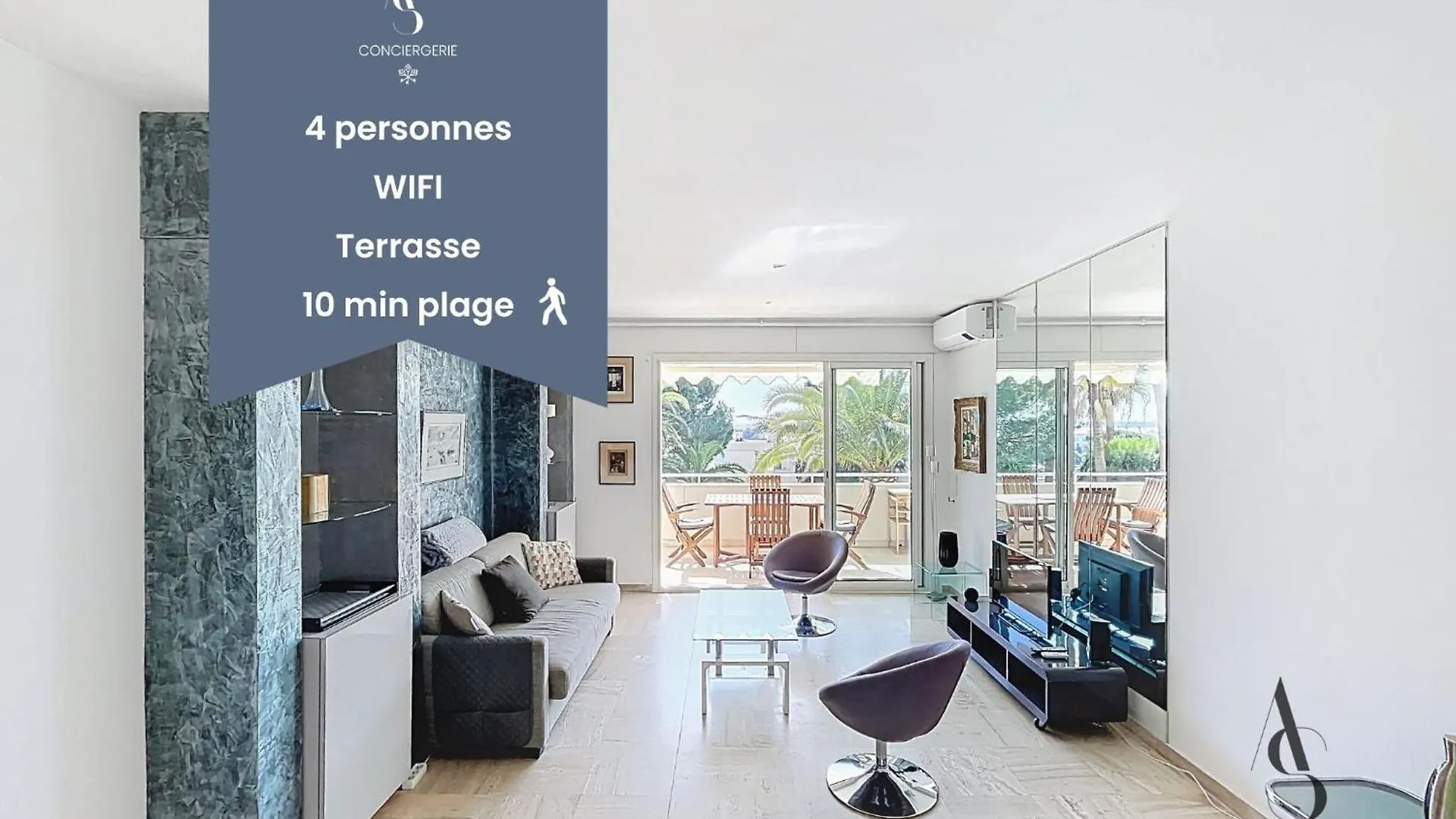 Alexandra - 4 Pers 61M2 - Climatise - Apercu Mer Cannes 0*,  France